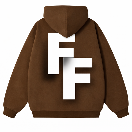 FF Hoodie Brown/White